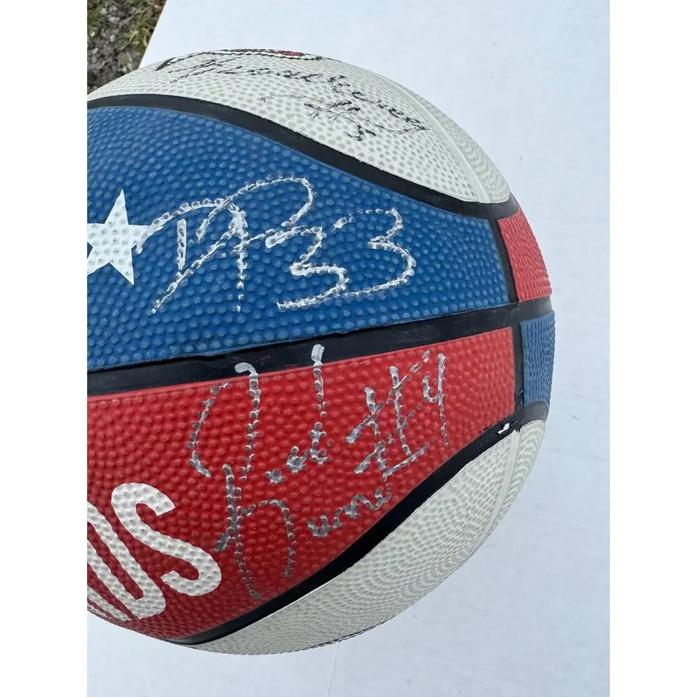 Harlem Wizards signed autographed multiple signatures basketball 10